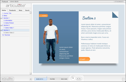 Articulate Rapid E-Learning Blog - example of the free PowerPoint elearning template