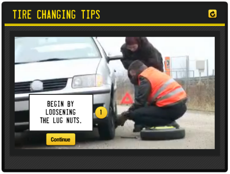 Articulate Rapid E-Learning Blog - interactive elearning demo tire change