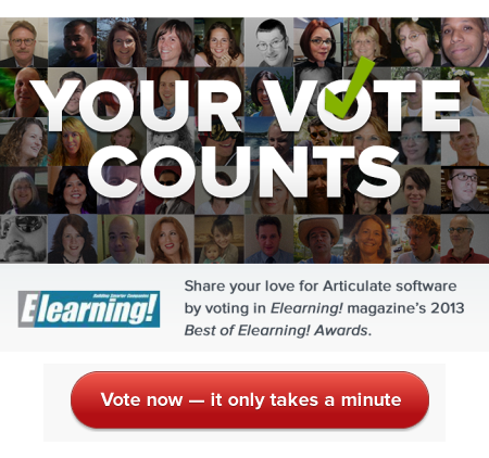 Articulate Rapid E-Learning Blog - vote for best of elearning software