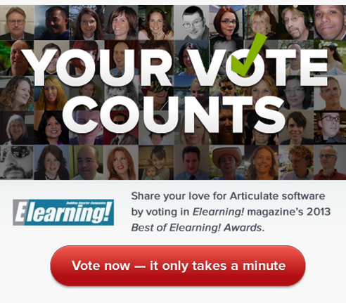 Articulate Rapid E-Learning Blog - vote for Articulate best in elearning