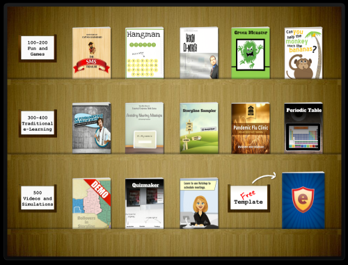 Articulate Rapid E-Learning Blog - convert bullet points to interactive bookshelf