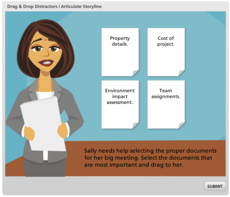 Articulate Rapid E-Learning Blog - example of a drag and drop interaction