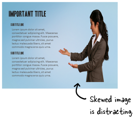 Articulate Rapid E-Learning Blog - skewed images in elearning are distracting