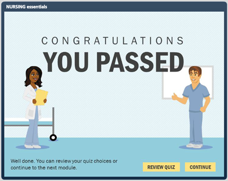 Articulate Rapid E-Learning Blog - elearning example of quiz results screen to build better courses