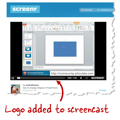 The Rapid E-Learning Blog - add a logo and custom brand to screencast tutorials