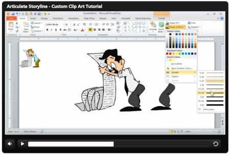 Articulate Rapid E-Learning Blog - how to customize free clip art for online training