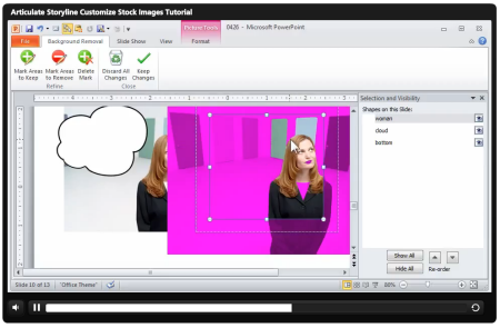 Articulate Rapid E-learning Blog - tutorial of how to create your own stock images in PowerPoint