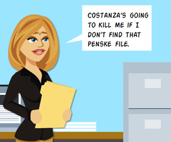 Articulate Rapid E-Learning Blog - Seinfeld's George Castanza needs the missing Penske file