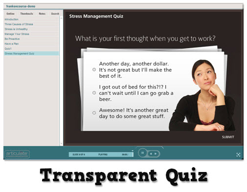 Articulate Rapid E-Learning Blog - using Articulate Quizmaker to create a dynamic elearning quiz