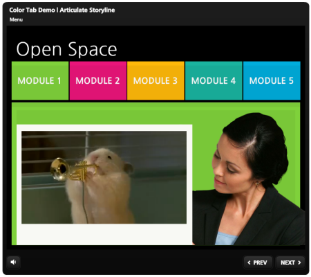 Articulate Rapid E-Learning Blog - example of free Storyline template for online training