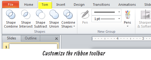 The Rapid E-Learning Blog - Customize the ribbon toolbar in PowerPoint 2010
