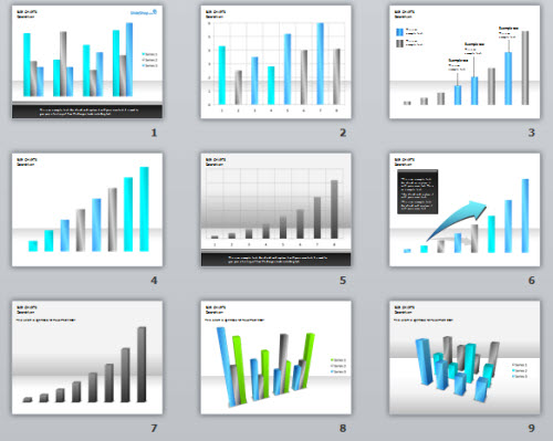 Articulate Rapid E-Learning Blog - free PowerPoint template using bar graphs