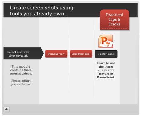 Articulate Rapid E-Learning Blog - how-to tutorial for Alt+PrintScreen, snipping tool, and PowerPoint 2010 screenshots