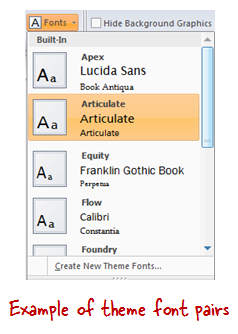 Articulate Rapid E-learning Blog - create custom theme fonts in PowerPoint and Articulate Storyline