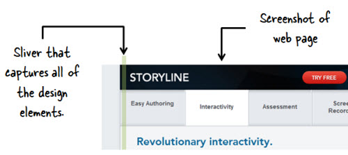 Articulate Rapid E-Learning Blog - make a sliver for the elearning template and crop it in PowerPoint