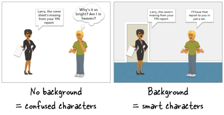 Articulate Rapid E-Learning Blog - free backgrounds for interactive scenarios that use avatars or characters