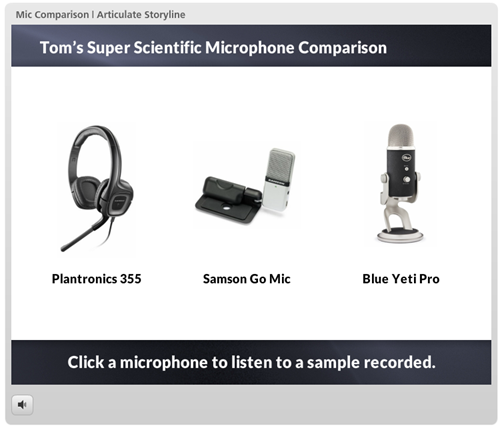 Articulate Rapid E-Learning Blog - compare microphones for audio narration