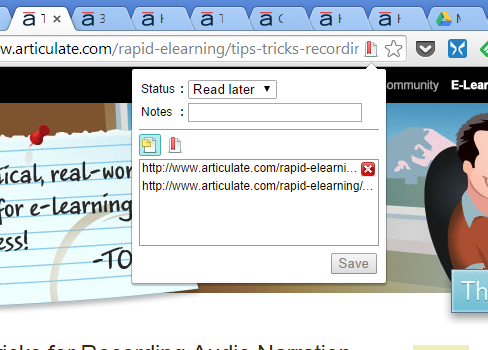 Articulate Rapid E-Learning Blog - use this app to read articles on elearning