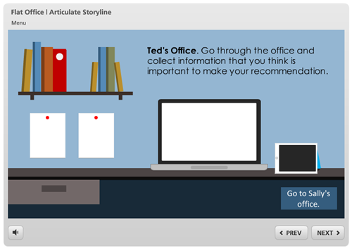 Articulate Rapid E-Learning Blog - example of the free flat UI learning interaction template