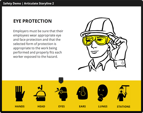 Articulate Rapid E-Learning Blog - safety training course example
