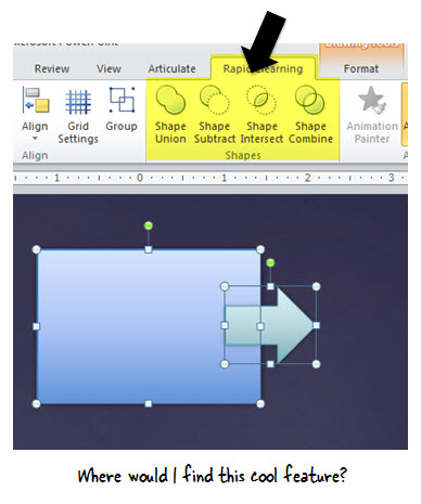 Articulate Rapid E-Learning Blog - how to find hidden features in Powerpoint