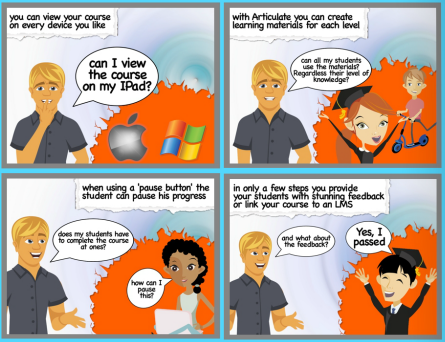 Articulate Rapid E-Learning Blog - comic book elearning examples zooming sample
