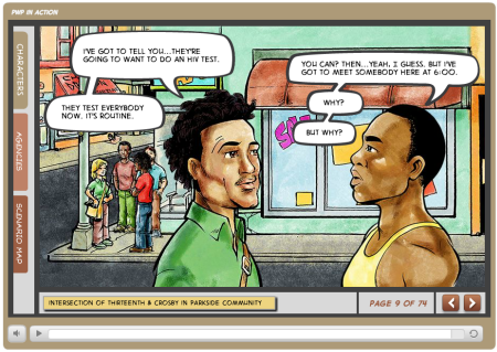 Articulate Rapid E-Learning Blog - comic book elearning examples HIV sample