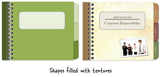 Articulate Rapid E-Learning Blog - example of a shape filled with a free texture
