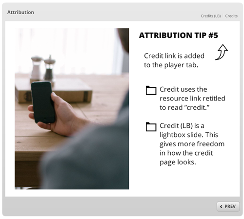 Articulate Rapid E-Learning Blog - add attribution links example course