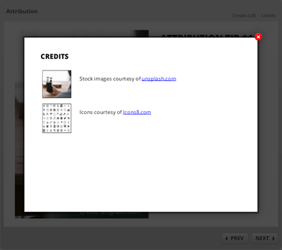 Articulate Rapid E-Learning Blog - add attribution links as a lightbox slide