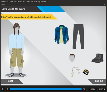 Articulate Rapid E-learning Blog - e-learning examples safety attire