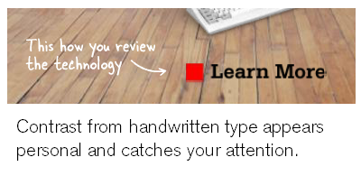 Articulate Rapid E-Learning Blog - handwritten fonts add contrast