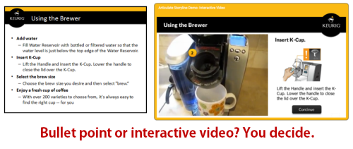 Articulate Rapid E-Learning Blog - convert bullet points to interactive videos