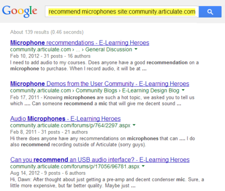 Articulate Rapid E-Learning Blog - google search results for domain