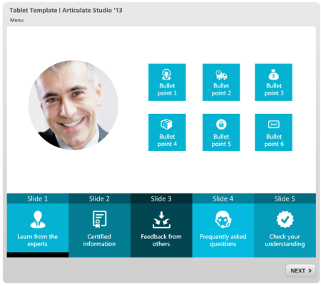 Articulate Rapid E-Learning Blog - tablet PowerPoint template design